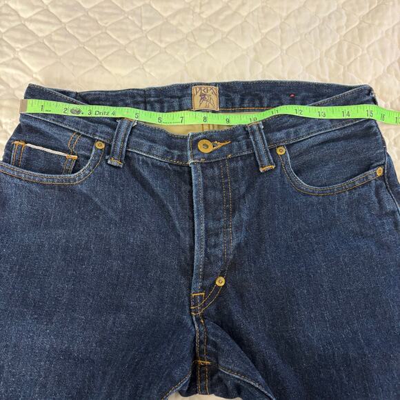 PRPS Japanese Selvedge Denim Jeans 30x32 Dark Wash Raw Slim Fit Premium Rigid - Picture 9 of 13